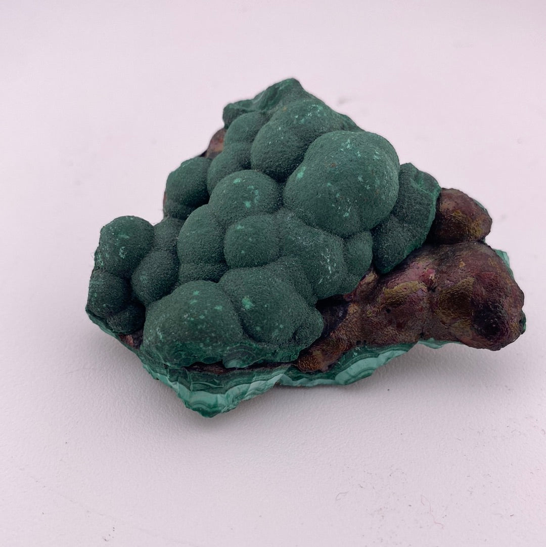Botryoidal Iridescent Geothite between Malachite