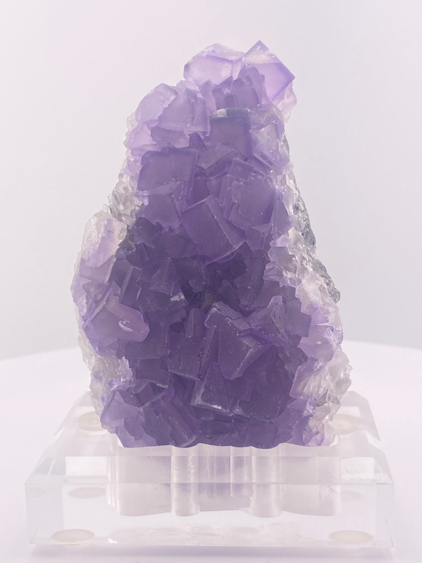 Purple Phantom Fluorite Cluster, Custom Base.
