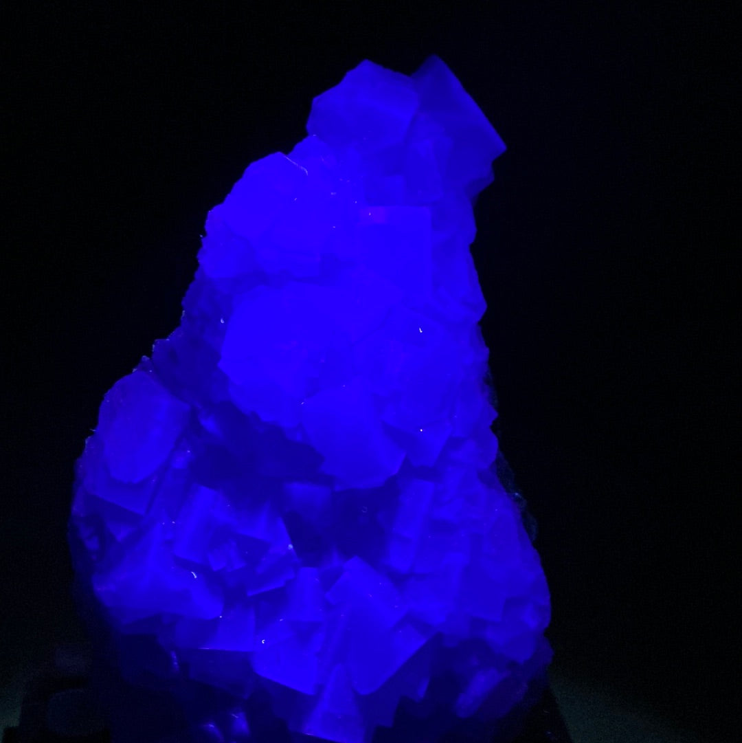Purple Phantom Fluorite Cluster, Custom Base.