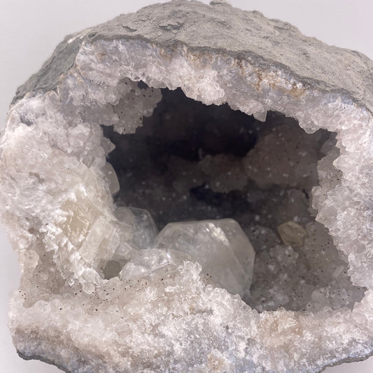 Beautiful Keokuk Geode with Gem Quality Barite and Calcites.