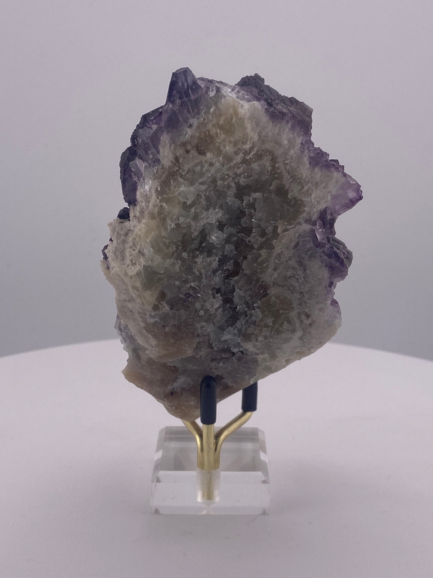 Deep Purple Phantom Fluorite Cluster