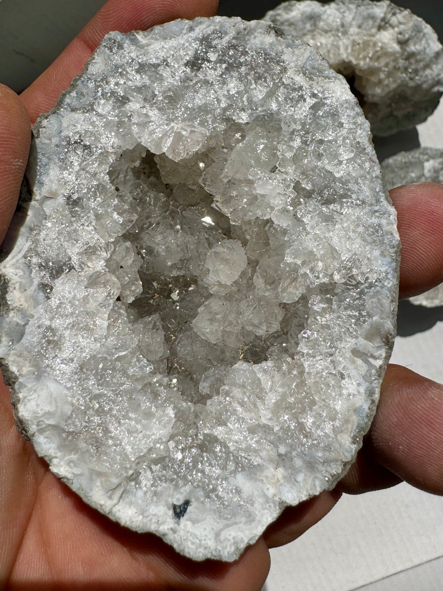 8pc, Half Keokuk Geodes.