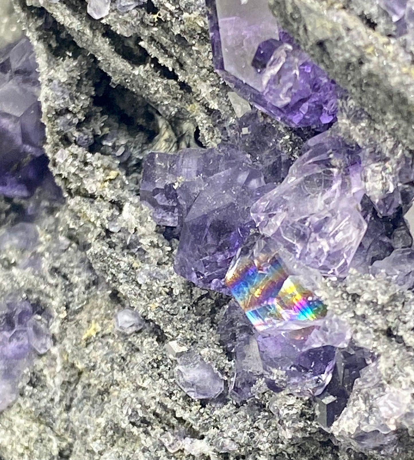 Tanzanite Fluorite on Matrix