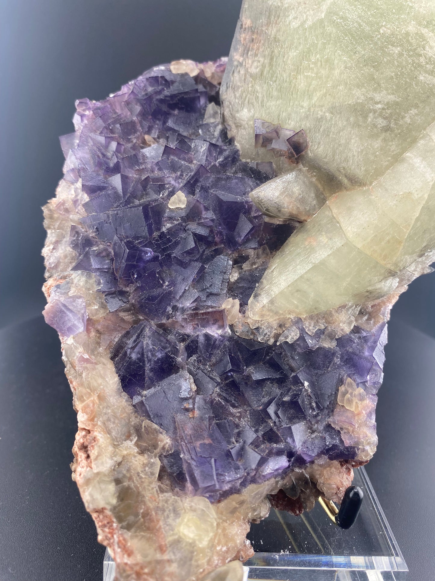 Calcite with Cubic Fluorite